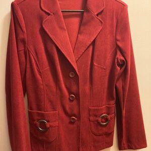 Woman’s Jacket/Blazer, size medium.  Deep red color, brand is Notations.